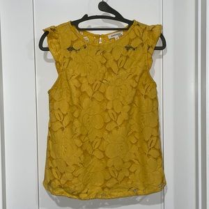 Yellow lace shirt